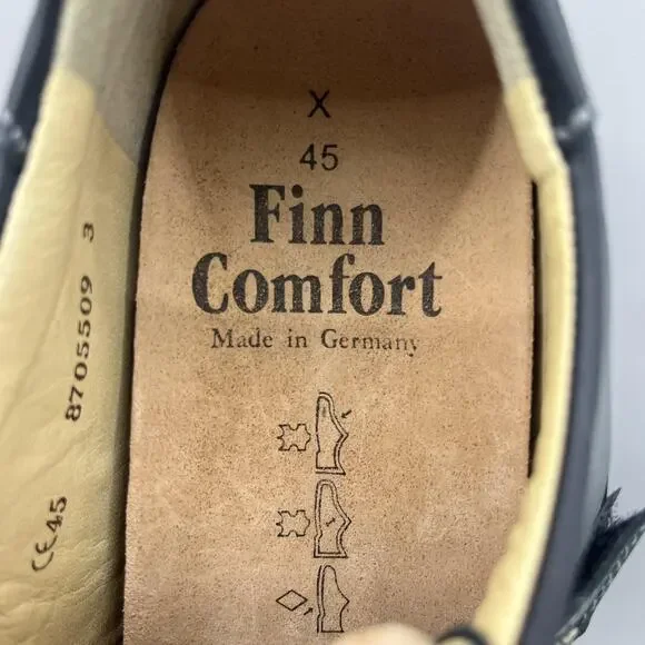 Finn Comfort Nasca Dual Strap Shoes Men Size 11 US, 45 EU Black Walking Sneakers